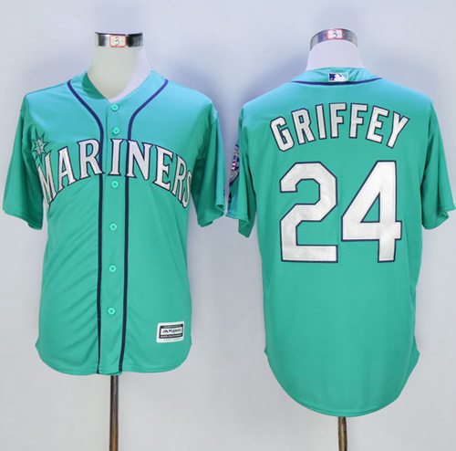 Mariners #24 Ken Griffey Green New Cool Base Stitched MLB Jersey - Click Image to Close